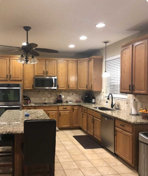 brown cabinets